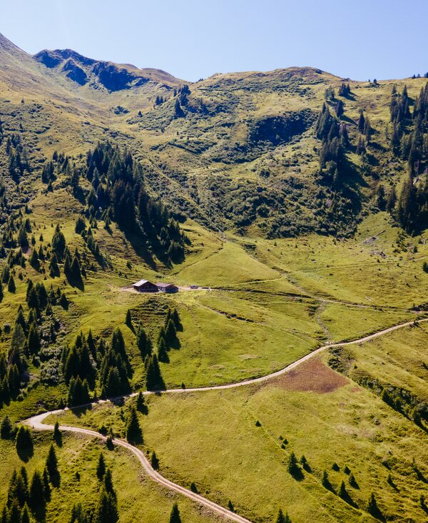 Die Dürsteinalm aus der Vogelperspektive | © Urlaub am Bauernhof / Daniel Gollner Die Dürsteinalm aus der Vogelperspektive | © Urlaub am Bauernhof / Daniel Gollner