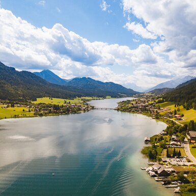 See mit kleinen Ortschaften | © Urlaub am Bauernhof Kärnten/ Daniel Gollner