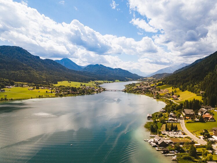 See mit kleinen Ortschaften | © Urlaub am Bauernhof Kärnten/ Daniel Gollner