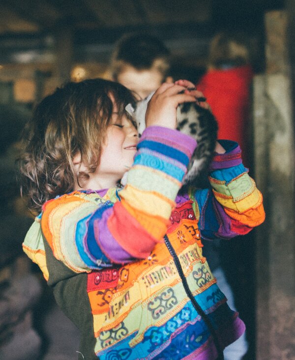Mädchen mit der Katze | © Urlaub am Bauernhof Kärnten / Daniel Gollner Mädchen hebt die Katze hoch | © Urlaub am Bauernhof Kärnten / Daniel Gollner