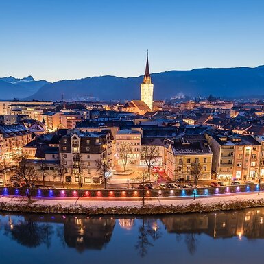 Villach bei Nacht im Advent | © Michael Stabentheiner/ Kärnten Werbung