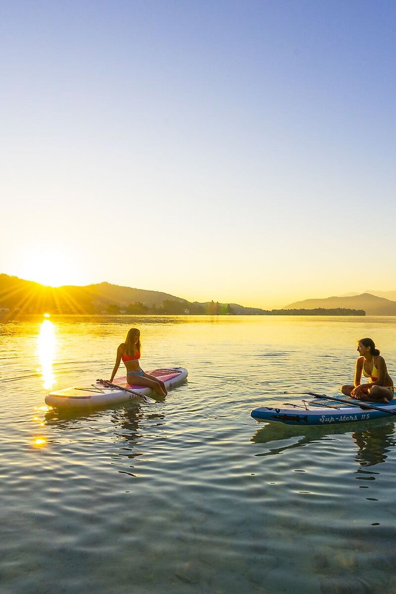 Sonnenuntergang am SUP am Wörthersee | © Gert Perauer/ Kärnten Werbung