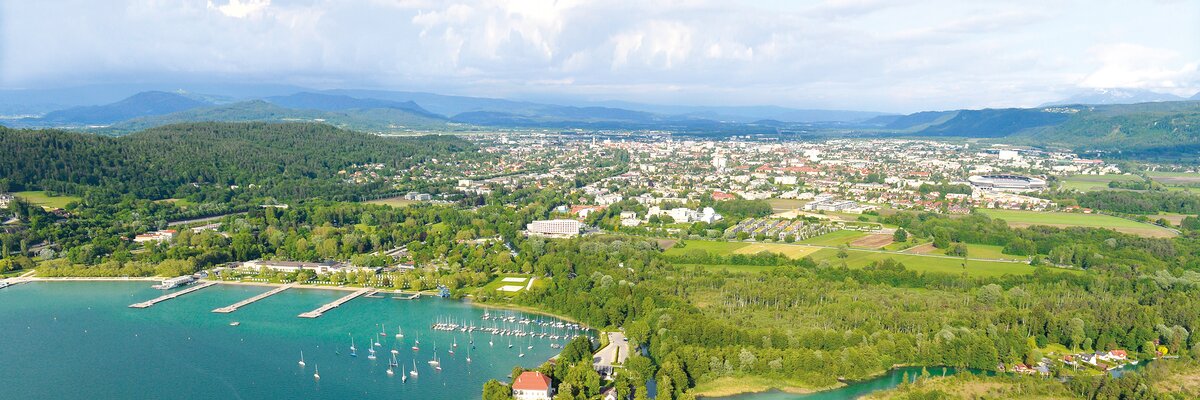 Klagenfurt Luftaufnahme vom Wörthersee aus gesehen | © StadtPresse Klagenfurt - Horst