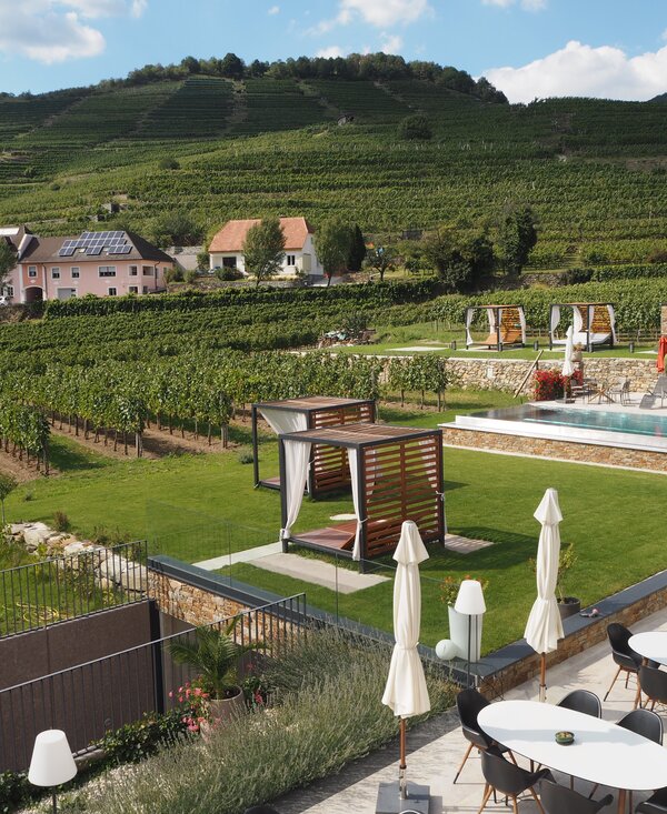 Garten mit Pool Weingut Donabaum | © Urlaub am Bauernhof Niederösterreich / Elena Paschinger / www.creativelena.com Garten mit Pool | © Urlaub am Bauernhof Niederösterreich / Elena Paschinger / www.creativelena.com