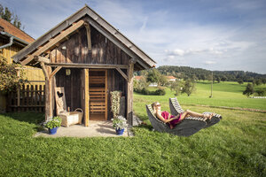 Saunahütte beim Ferienhaus Ortner in Esternberg | © Urlaub am Bauernhof Oberösterreich / Monika und Josef Ortner