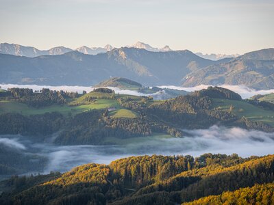 Blick in Richtung Kalkalpen von der Dambergwarte in St. Ulrich bei Steyr | © Oberösterreich Tourismus GmbH / Martin Fickert Blick in Richtung Kalkalpen von der Dambergwarte in St. Ulrich bei Steyr | © Oberösterreich Tourismus GmbH / Martin Fickert