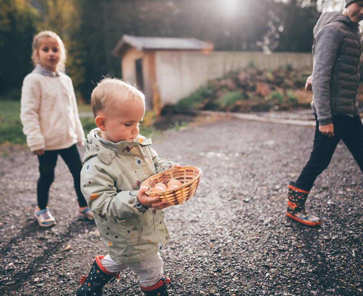 Kinder holen Eier | © Urlaub am Bauernhof / Daniel Gollner Kinder holen Eier | © Urlaub am Bauernhof / Daniel Gollner