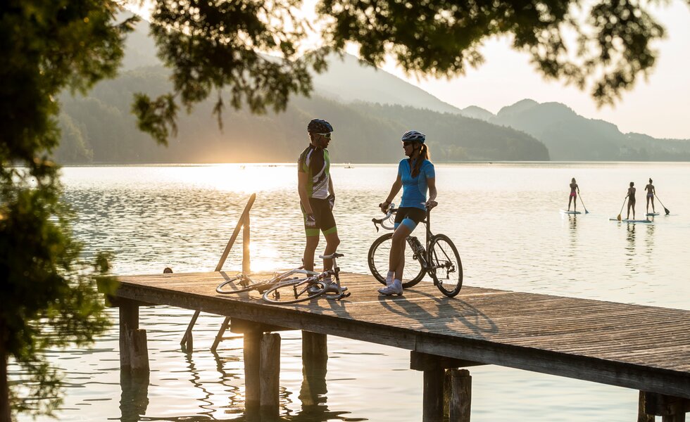 Rennradfahrer am Steg im SalzburgerLand | © Salzburger Land Tourismus / Markus Greber Rennradfahrer am Steg im SalzburgerLand | © Salzburger Land Tourismus / Markus Greber