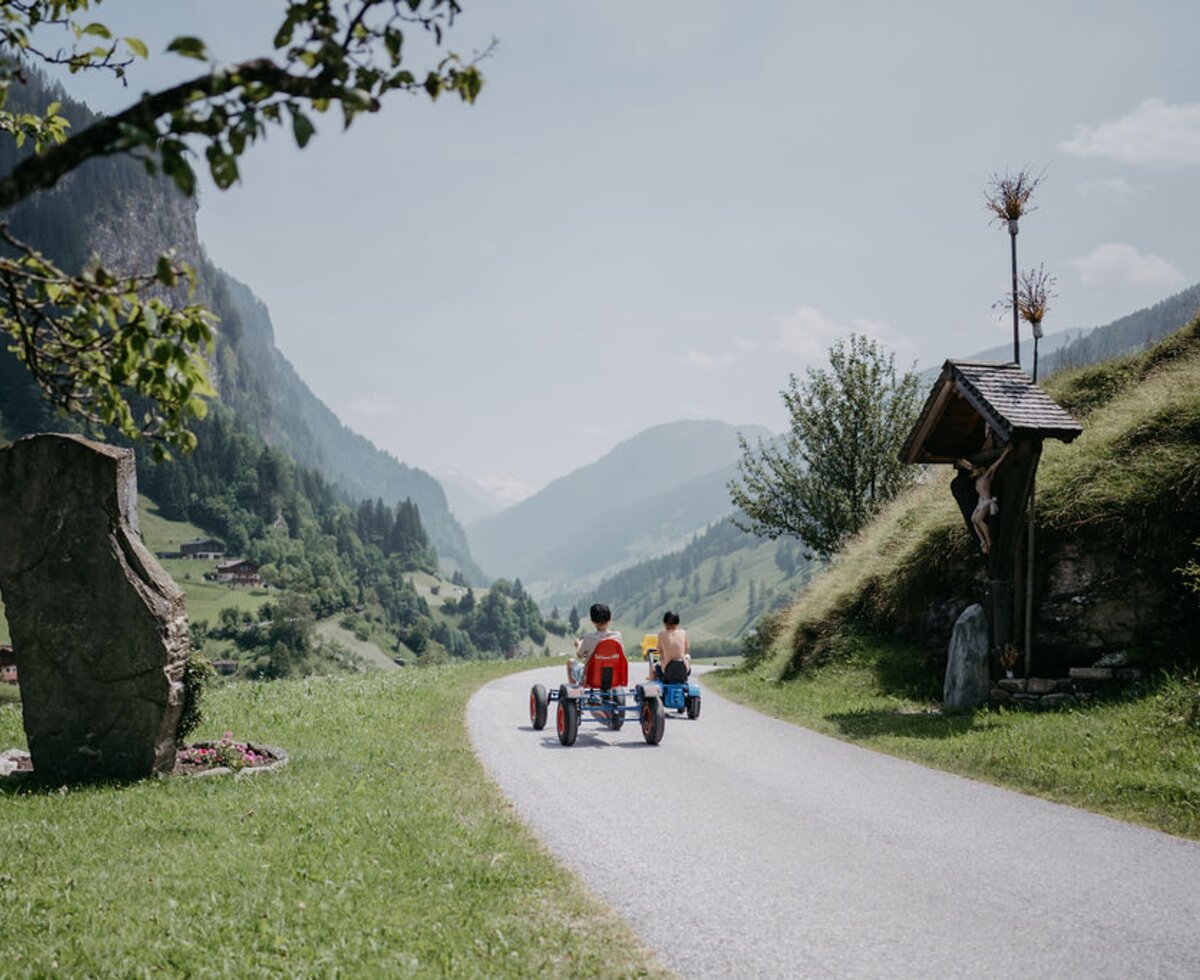 Buben fahren mit Go Karts | © Urlaub am Bauernhof/ Nadja Jabli Buben fahren mit Go Karts | © Urlaub am Bauernhof/ Nadja Jabli