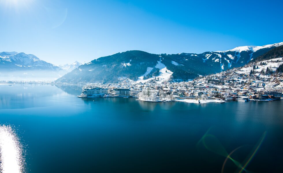 Zell am See Winterpanorama mit Zeller See, Salzburger Land | © Zell am See-Kaprun Tourismus / Mairitsch