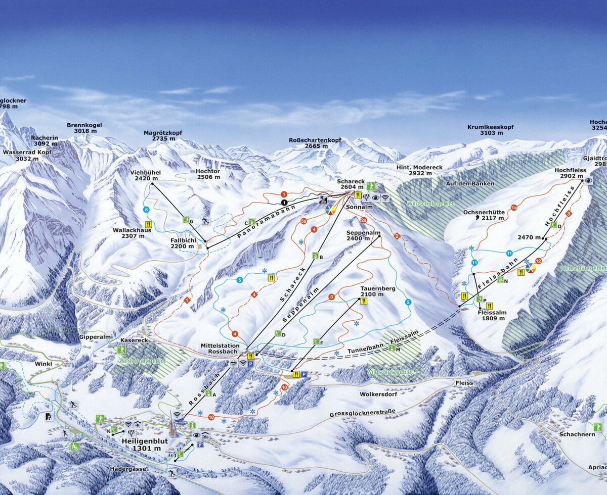 Schigebiet Heiligenblut Pistenplan