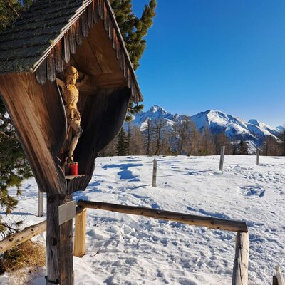 Auch im Winter gibt es Möglichkeiten die Almen und Berge zu erwandern