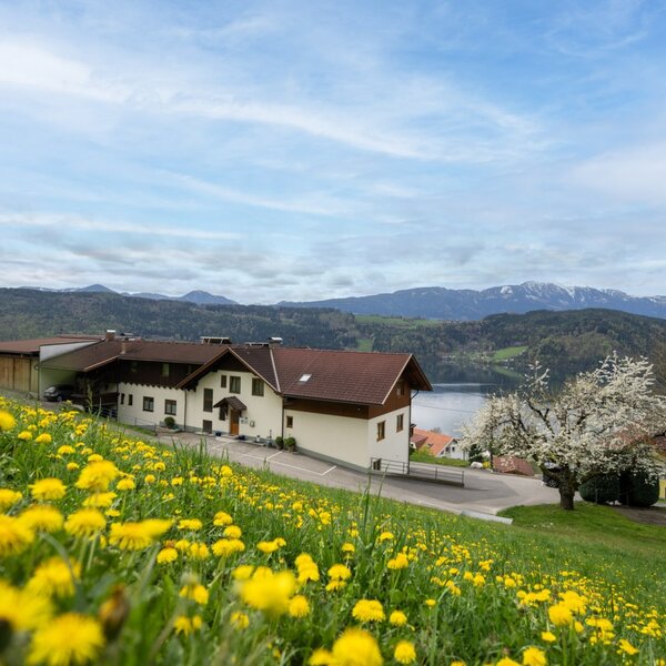 Hausansicht mit Seeblick