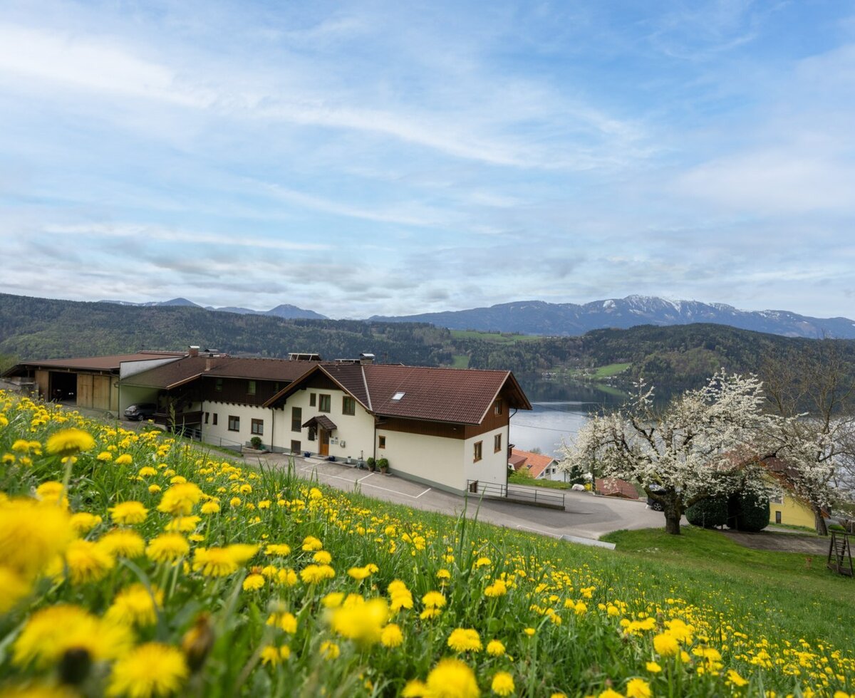 Hausansicht mit Seeblick