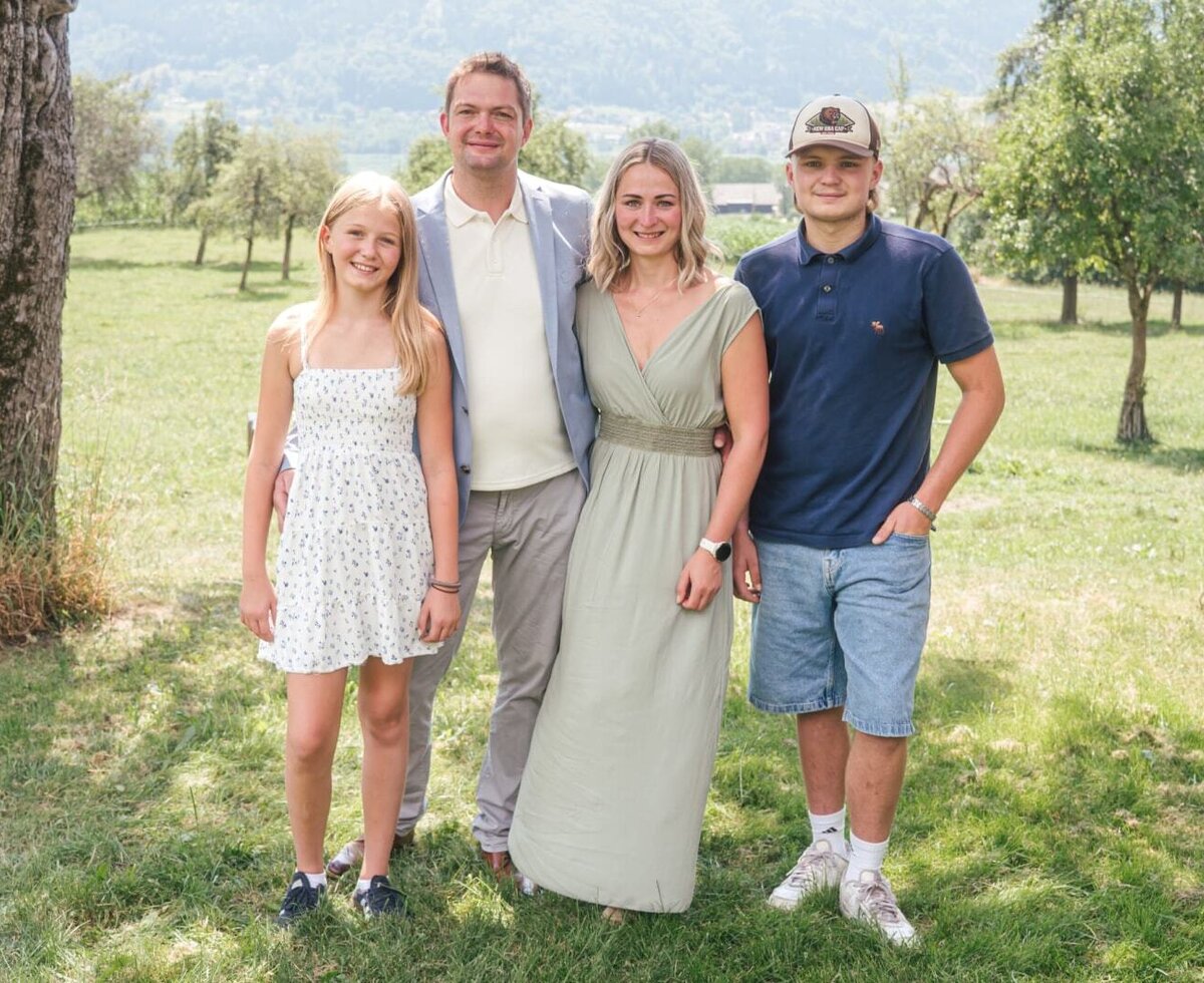 Katharina und Herwig, mit ihren Kindern Gabriel und Hemma!