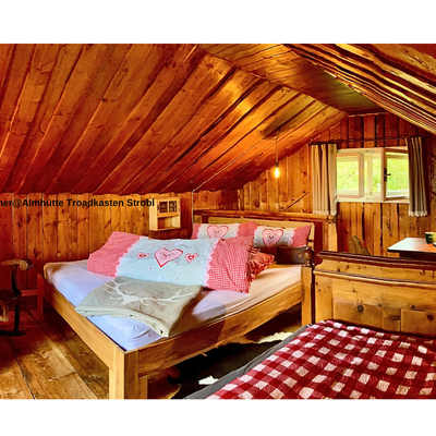 Schlafzimmer@Panorama Almhütte Nockberge
