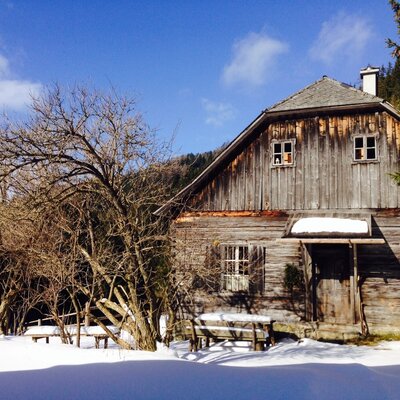 Almhuette Winterzeit