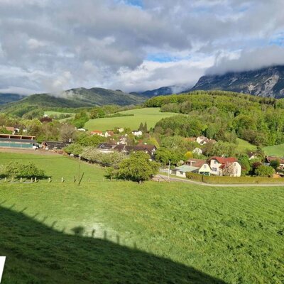 Blick auf den Hof von der Weide aus