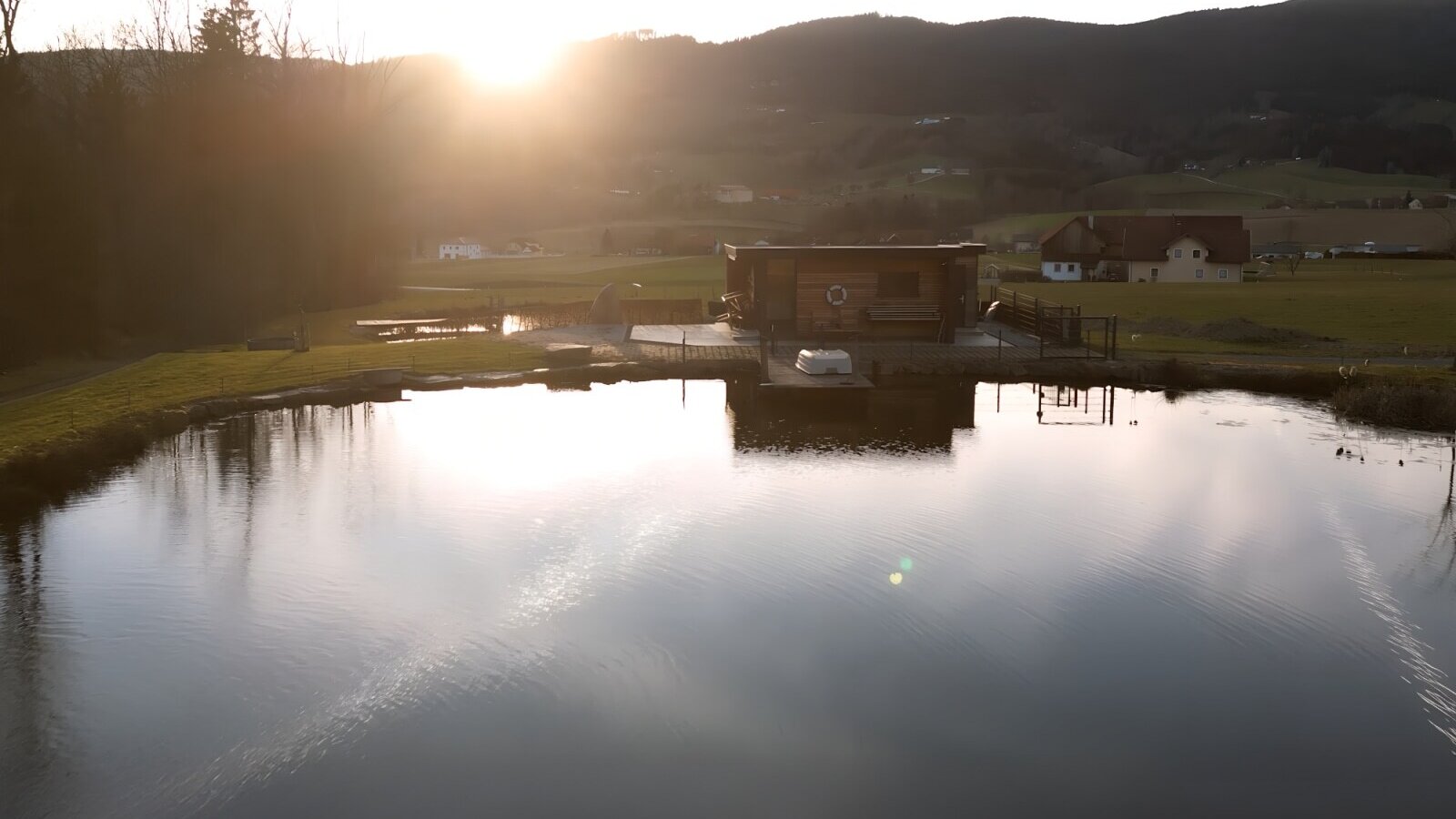 Teich von oben