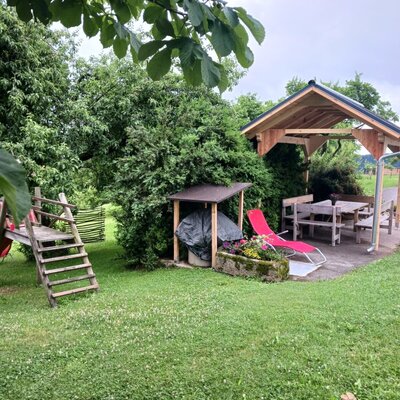Sitzen im Grünen