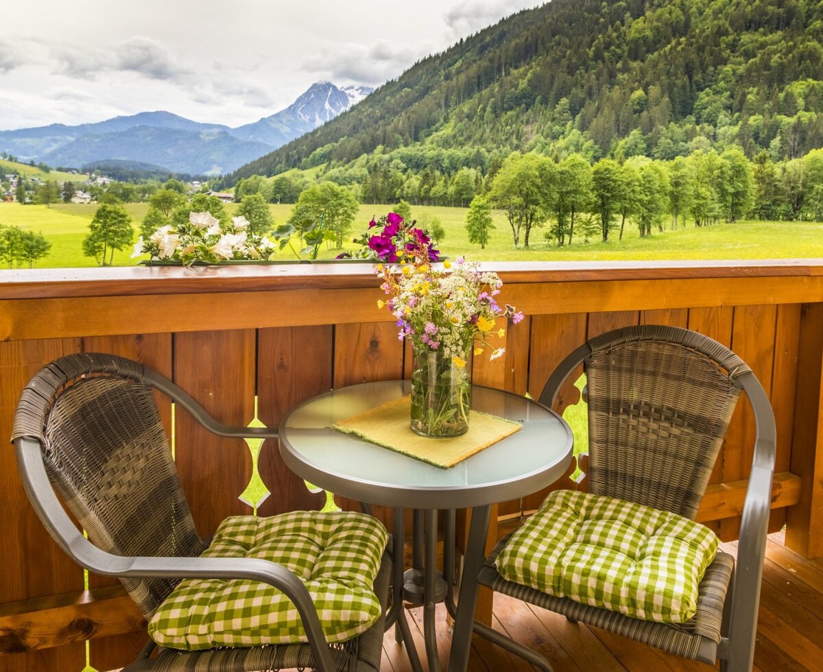 Aussicht vom Balkon südseitig