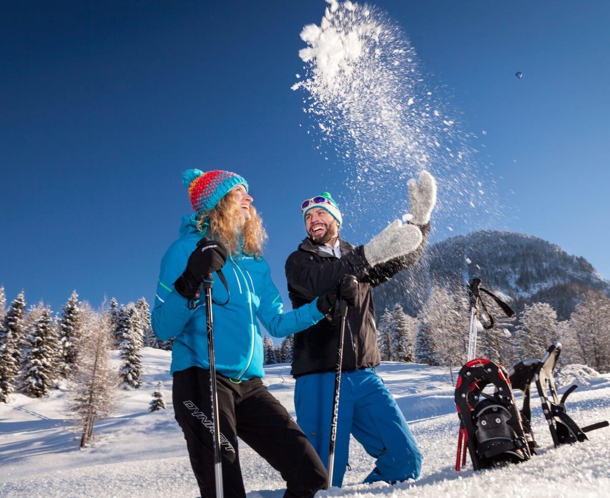 Schneeschuhwandern am Bio-Berggasthof Bachrain
