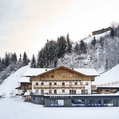 Die Berglodge im Winter
