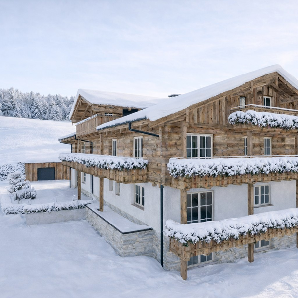 Chalet Bascht am Maroldenhof im Winter mit Bergblick