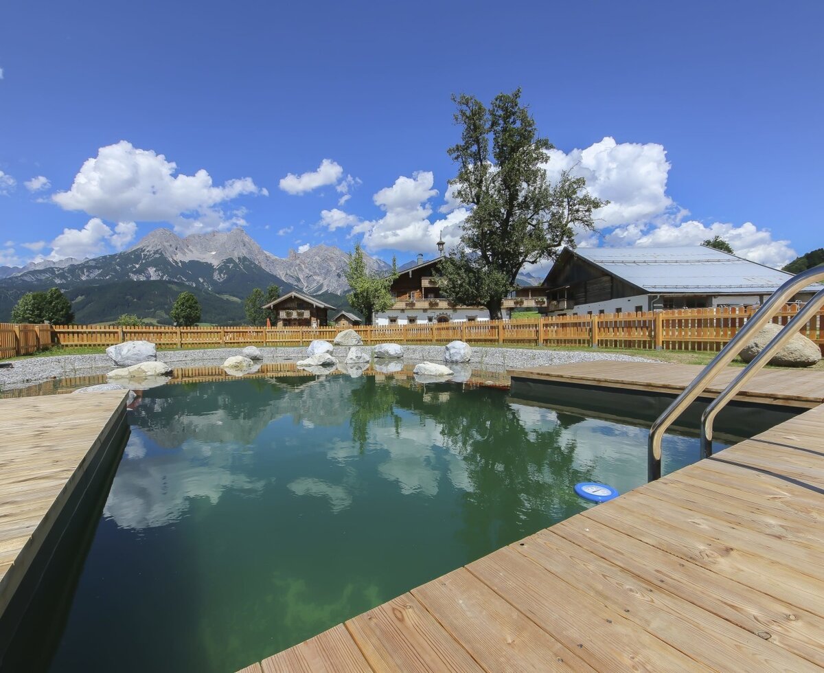 Schwimmteich am Hoferbichlgut in Saalfelden