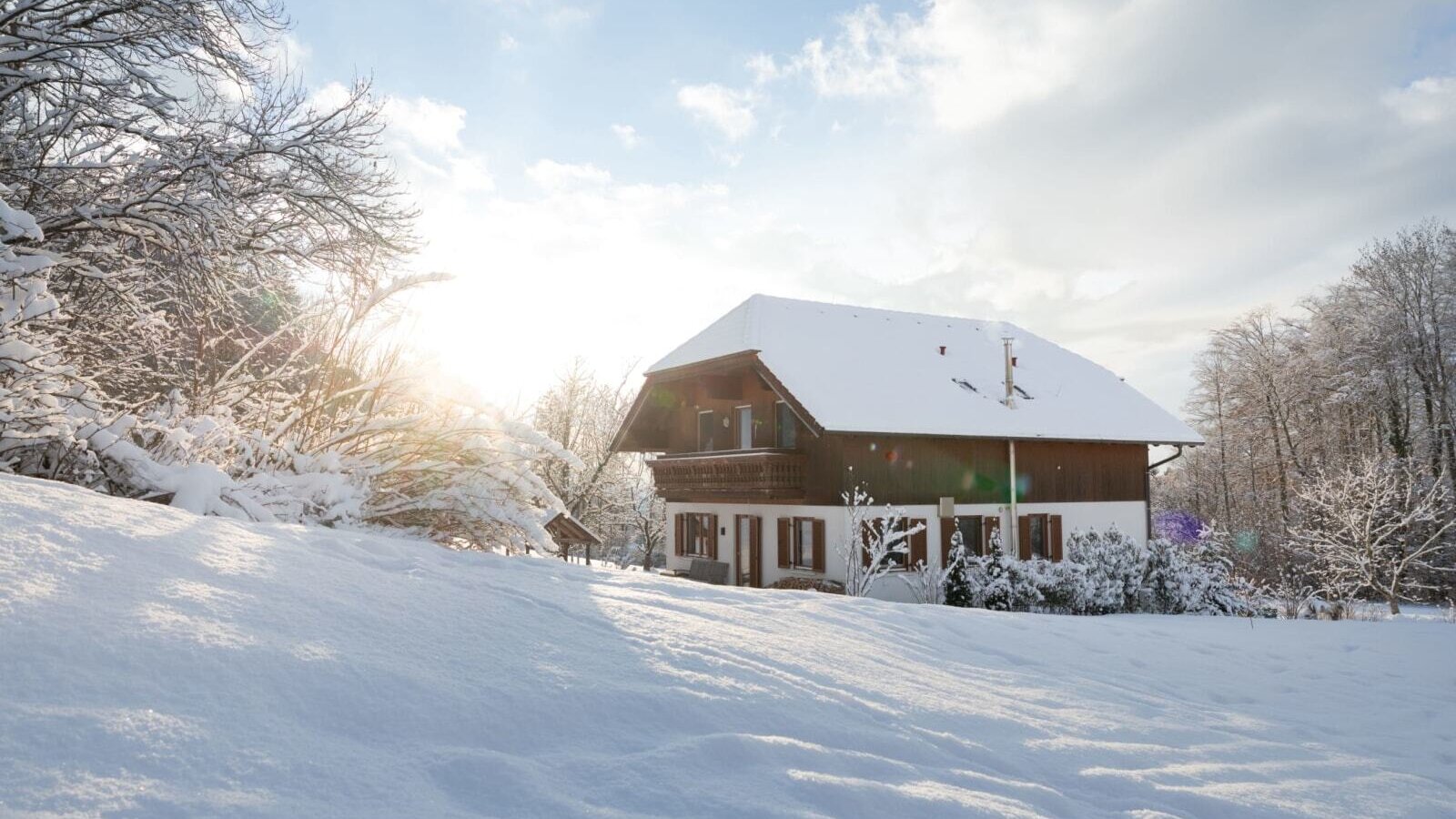 Das Ferienhaus im Winter