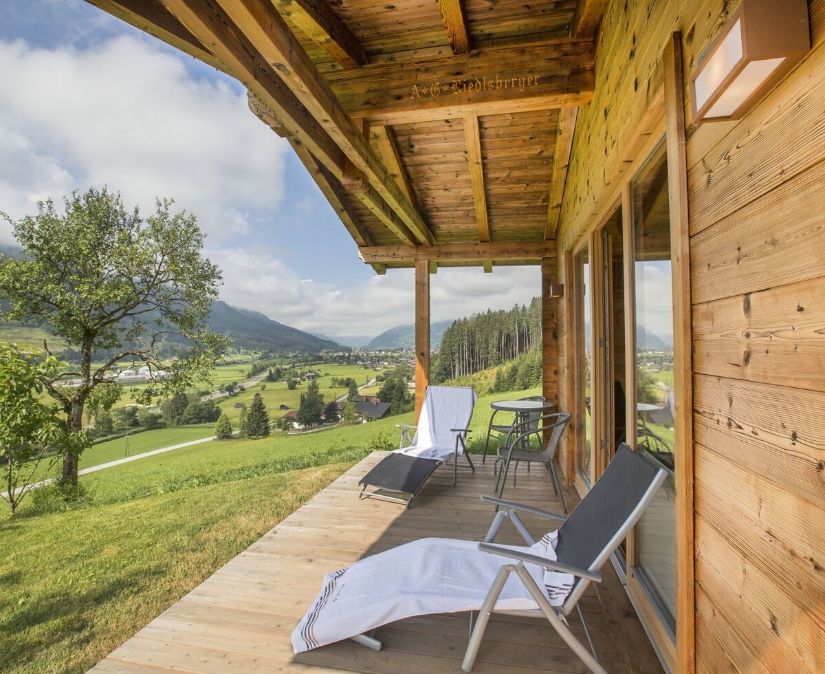Terrasse Saunahütte