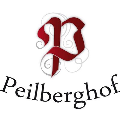 Logo des Bauernhofs Peilberghof mit einem roten, stilisierten 'P' und dem Namen.