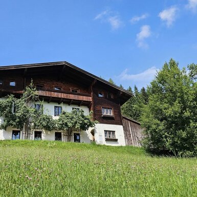 Blick auf das Bauernhaus Blick auf das Bauernhaus