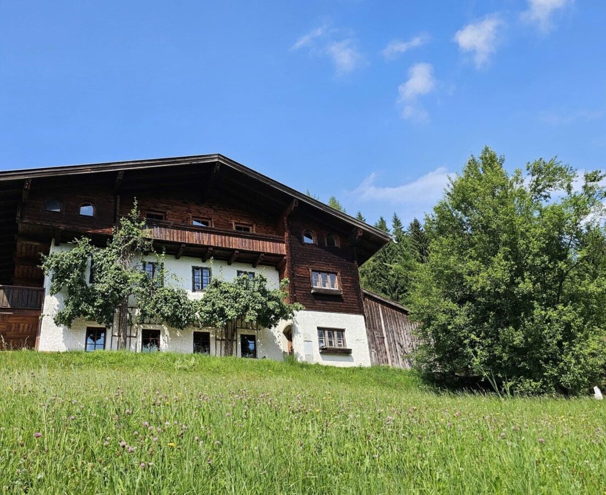 Blick auf das Bauernhaus