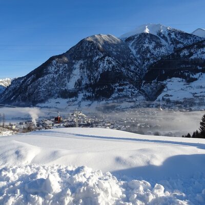 Waldhof Blick zur Schipiste zu Fuß erreichbar