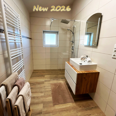 Neues Badezimmer mit Fußbodenheizung