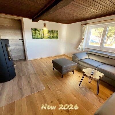 Gemütliche Stube mit Blick auf den Brunnen