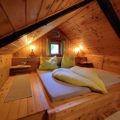 Almhütte Auszeit Schlafzimmer