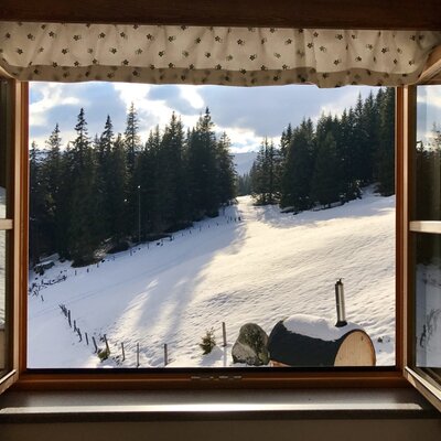 Blick vom Schlafzimmer aus