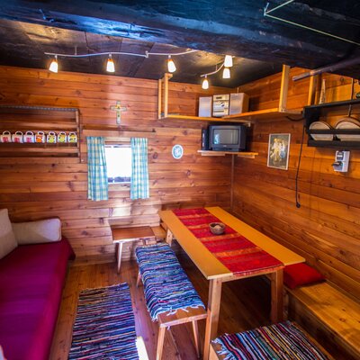 Almhütte Auszeit Wohnzimmer
