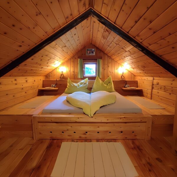 Almhütte Auszeit Schlafzimmer