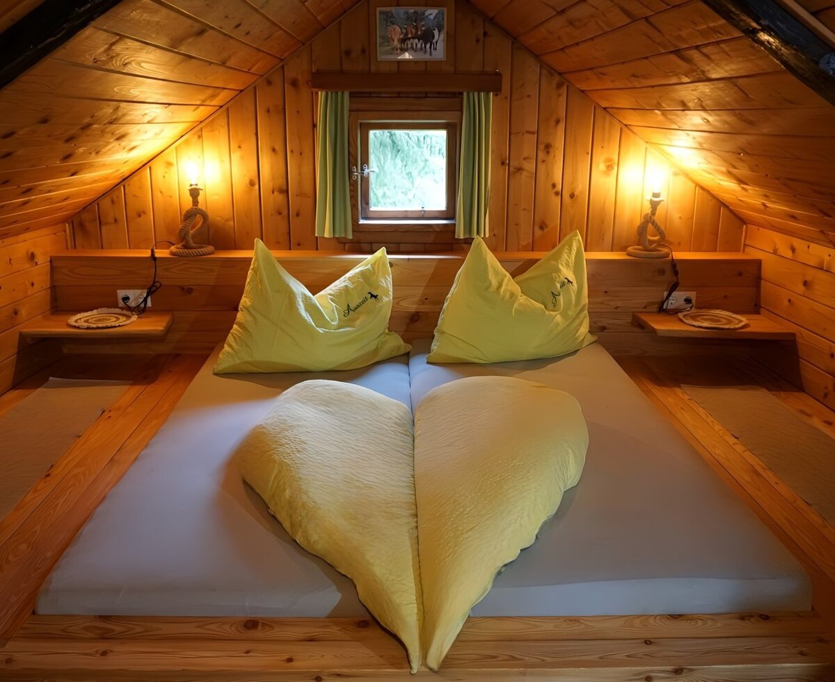 Almhütte Auszeit Schlafzimmer