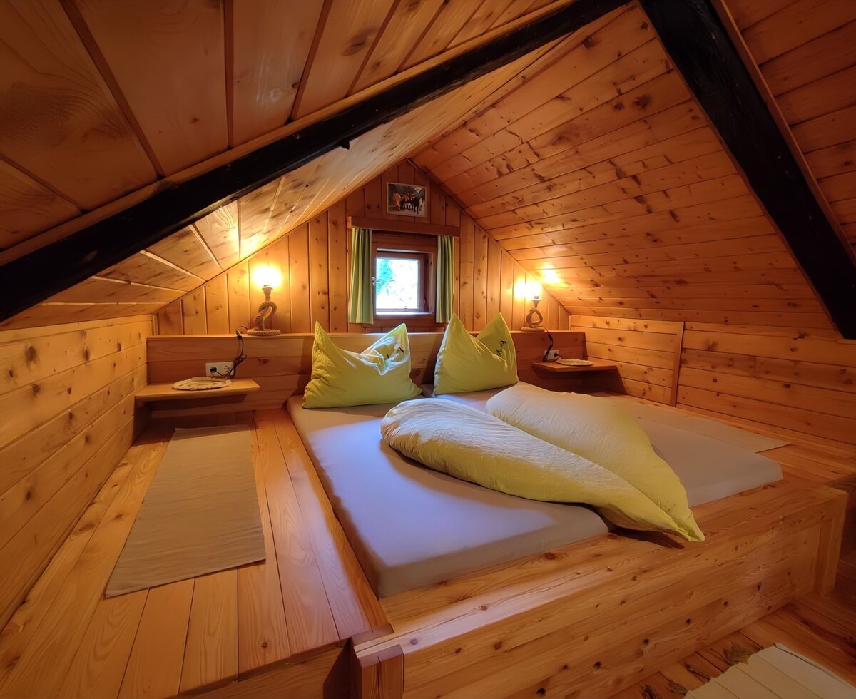 Almhütte Auszeit Schlafzimmer