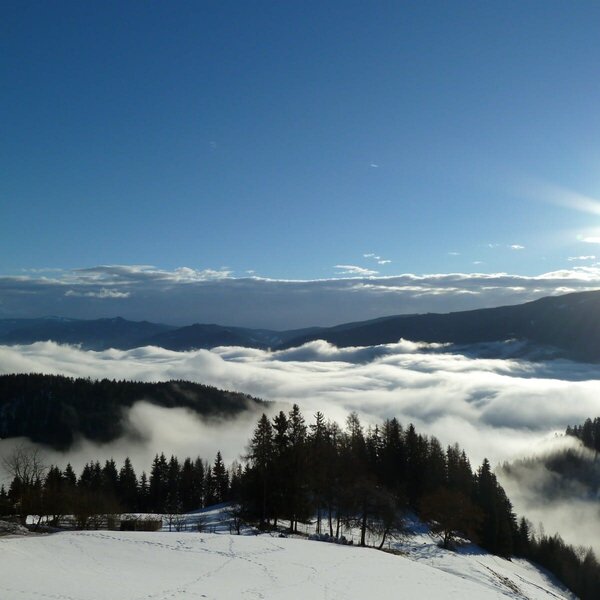 So schoen-wenn im Tal noch der Nebel liegt