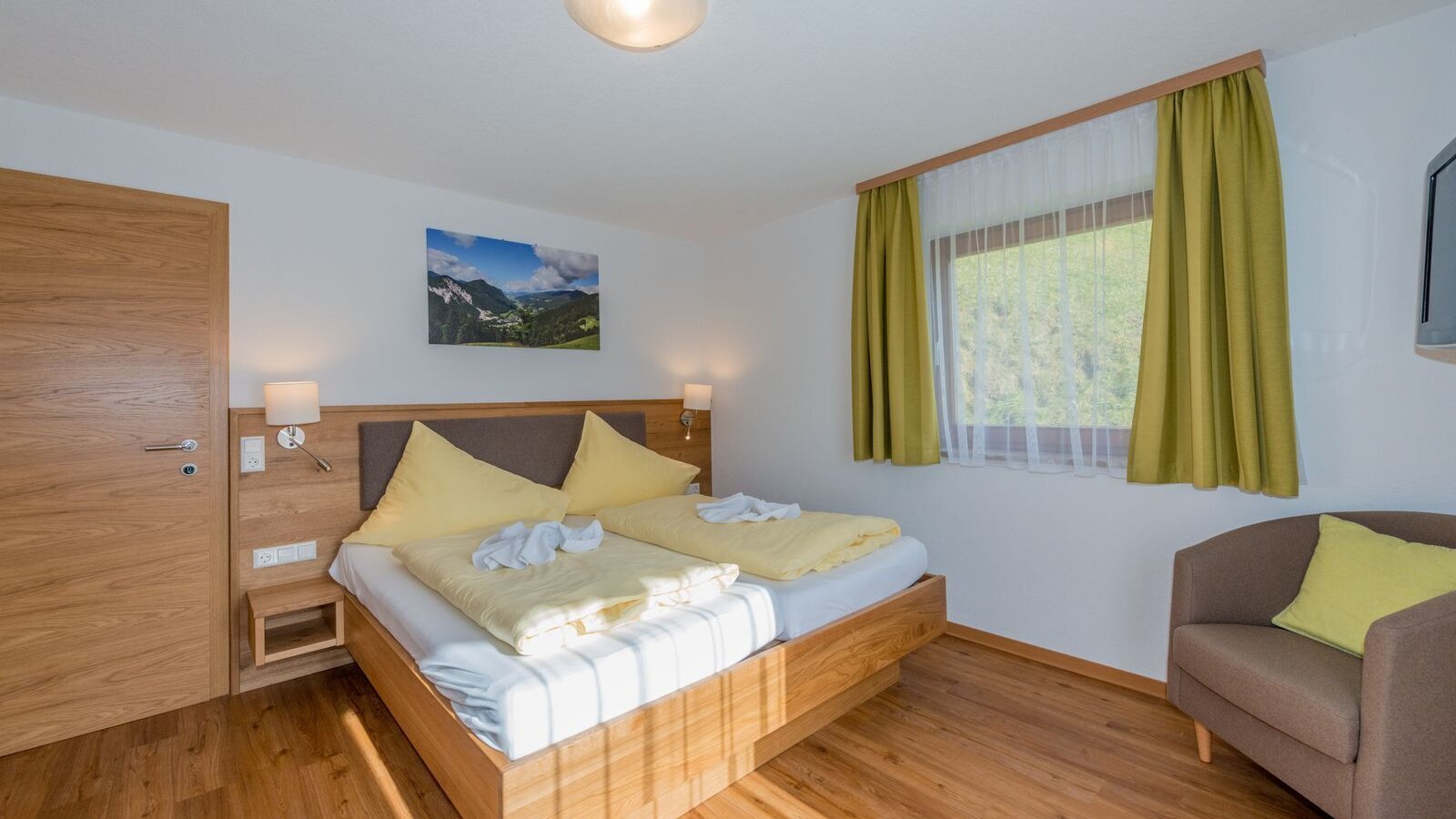 Ferienwohnung Wiesengrün Schlafzimmer