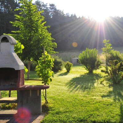 Sonnenaufgang vor dem Ferienhaus