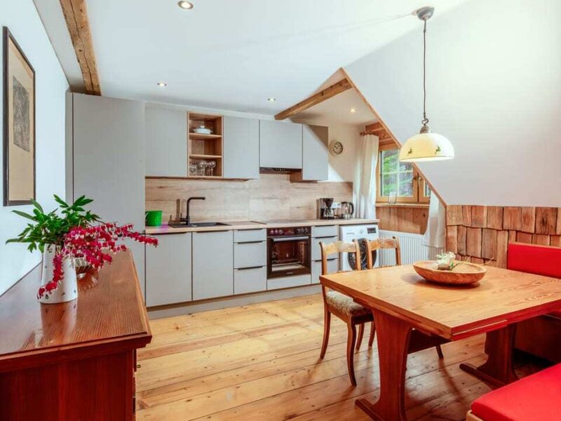 Küche in der Ferienwohnung Waldveilchen