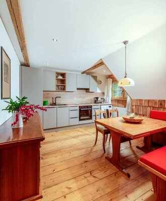 Küche in der Ferienwohnung Waldveilchen