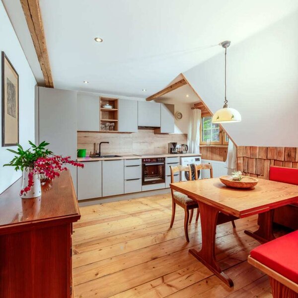 Küche in der Ferienwohnung Waldveilchen