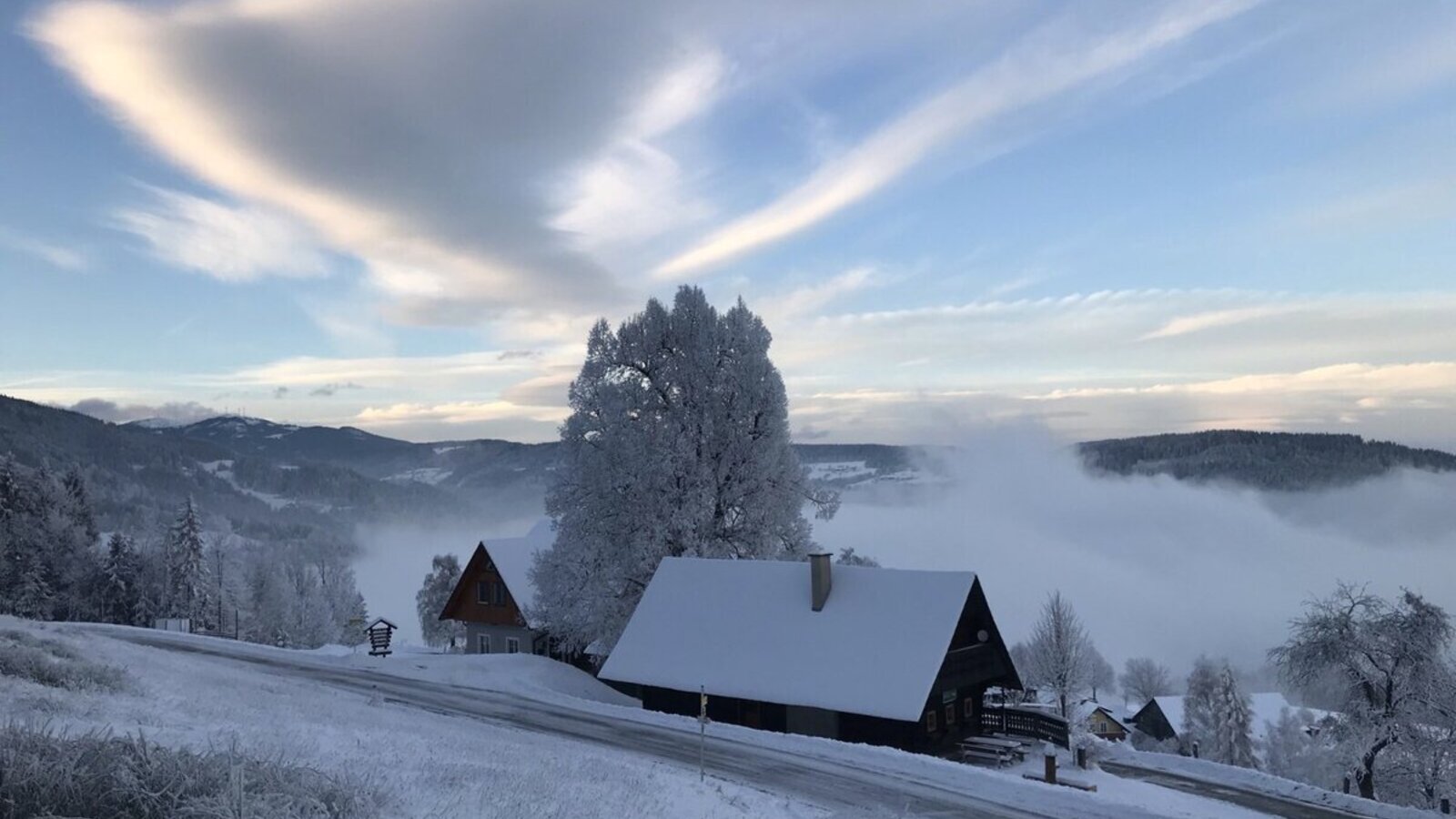 Das Ferienhaus im Winter